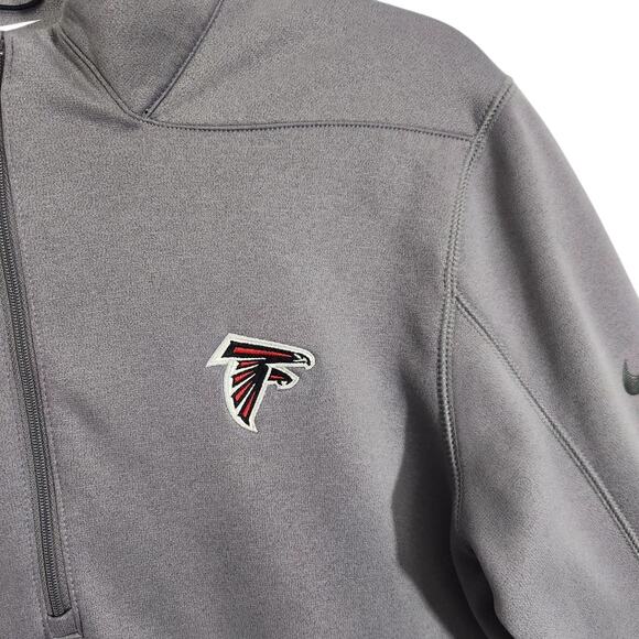 ATLANTA FALCONS NIKE MENS GRAY 1/4 ZIP SWEATSHIRT JACKET FOOTBALL NFL SZ SMALL - Picture 1 of 7